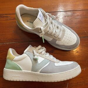 Victoria Madrid Multicolor Colorblock Leather & Suede Sneakers Women’s 39/8 🧡🎀